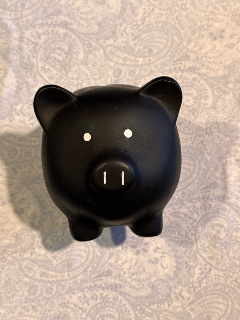 Black Ceramic Large Piggy Bank Coin Bank